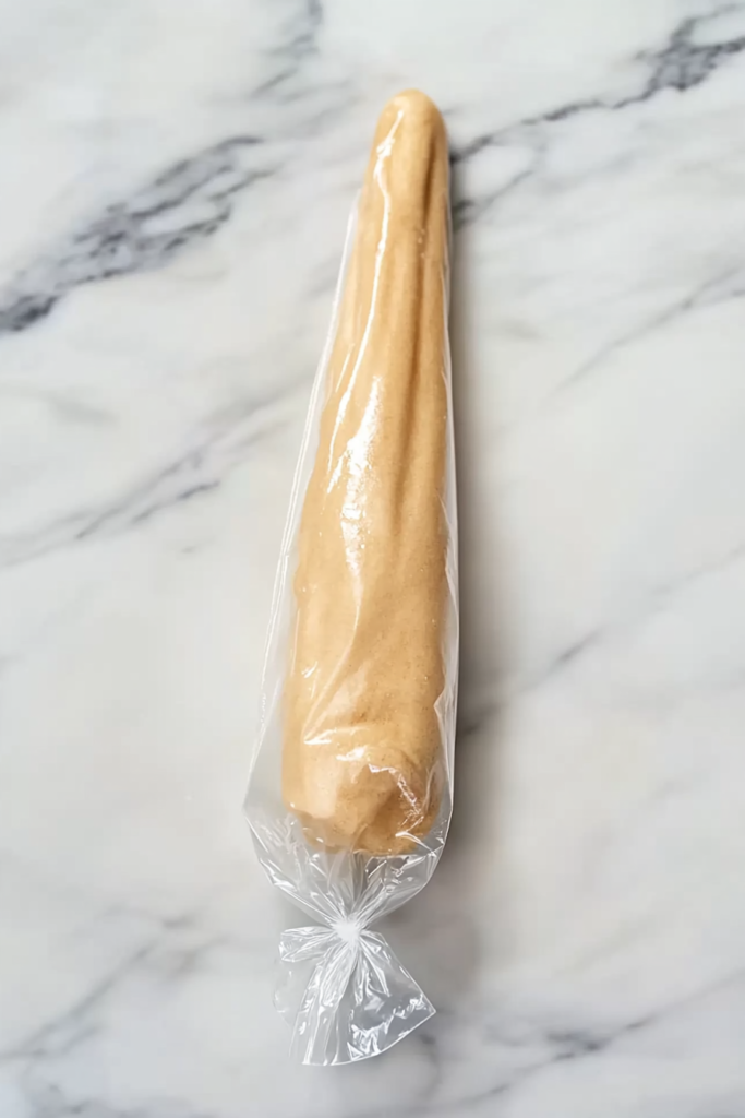 Churro Dough in Bag Dough in piping bag for churros