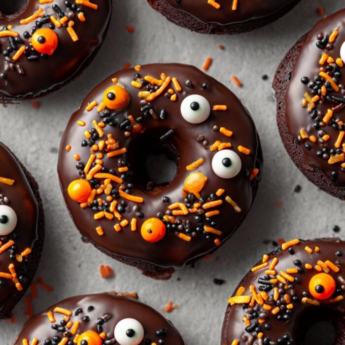 Chocolate-Glazed Baked Cake Mix Donuts