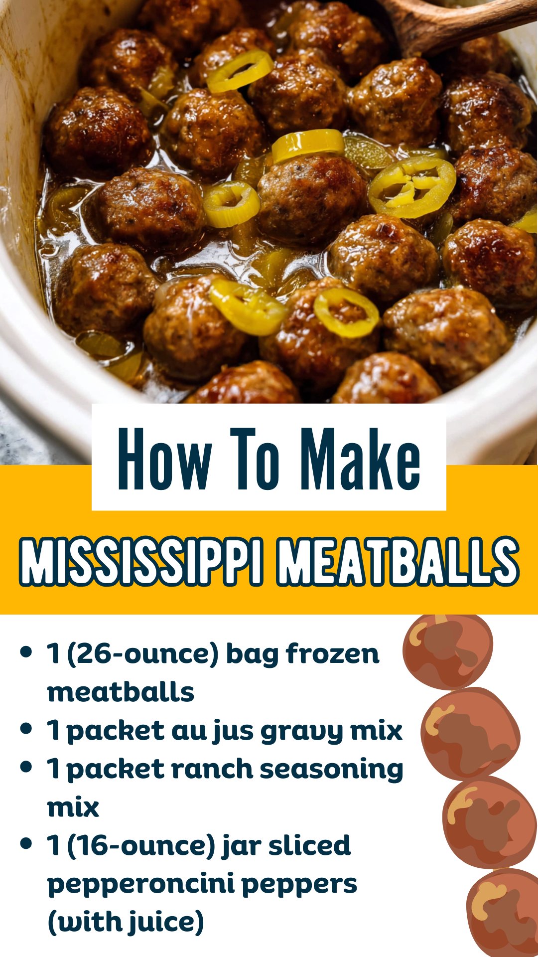 Crockpot Mississippi Meatballs