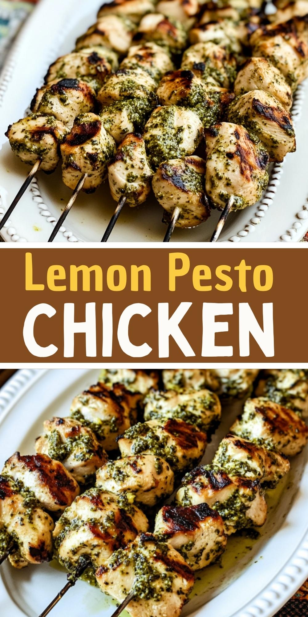 Lemon Pesto Chicken Kabobs