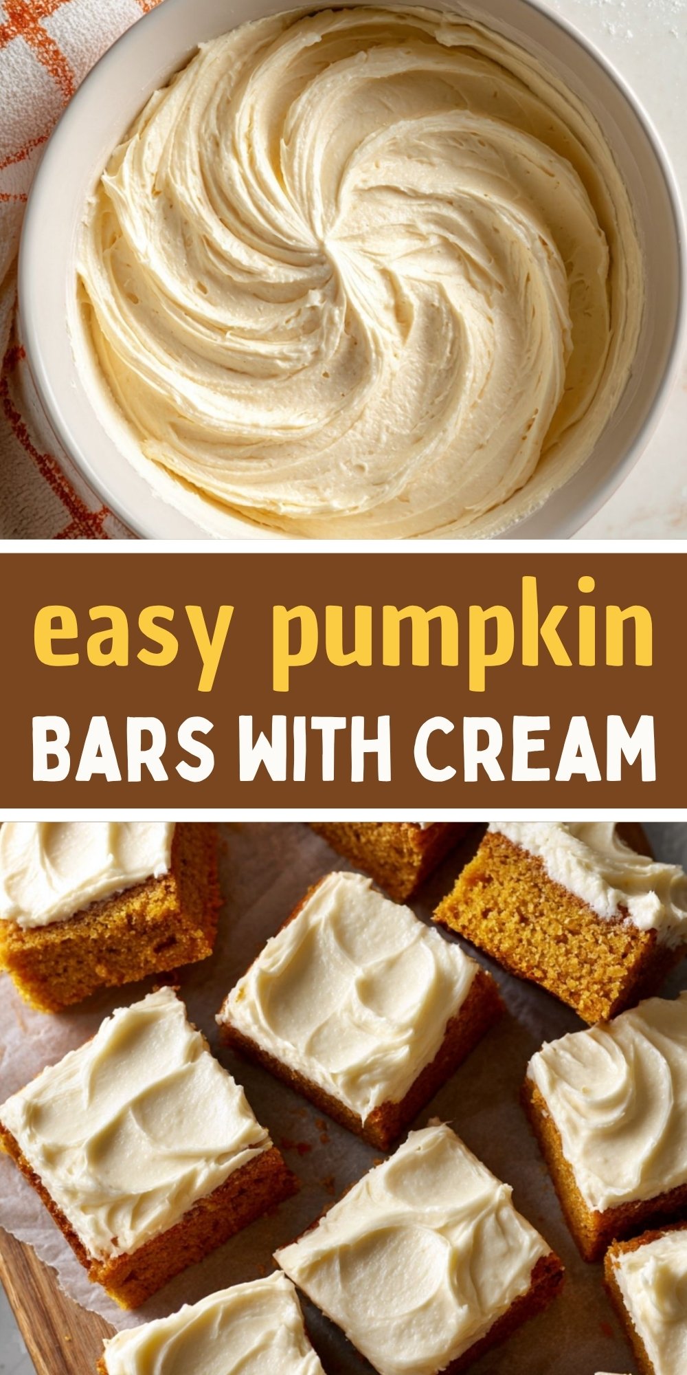Pumpkin Bars with Cream Cheese Frosting