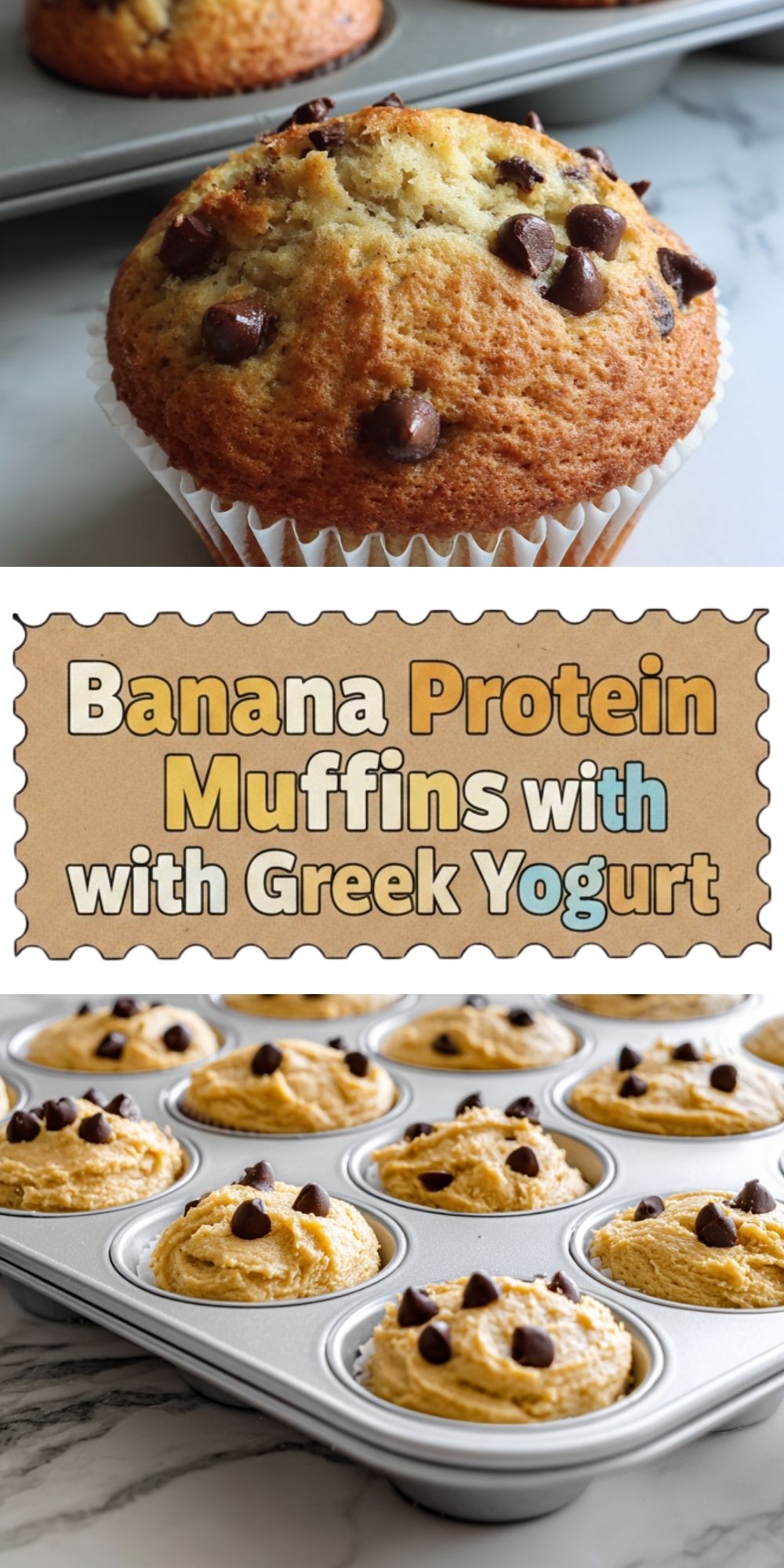 Banana Protein Muffins with Greek Yogurt