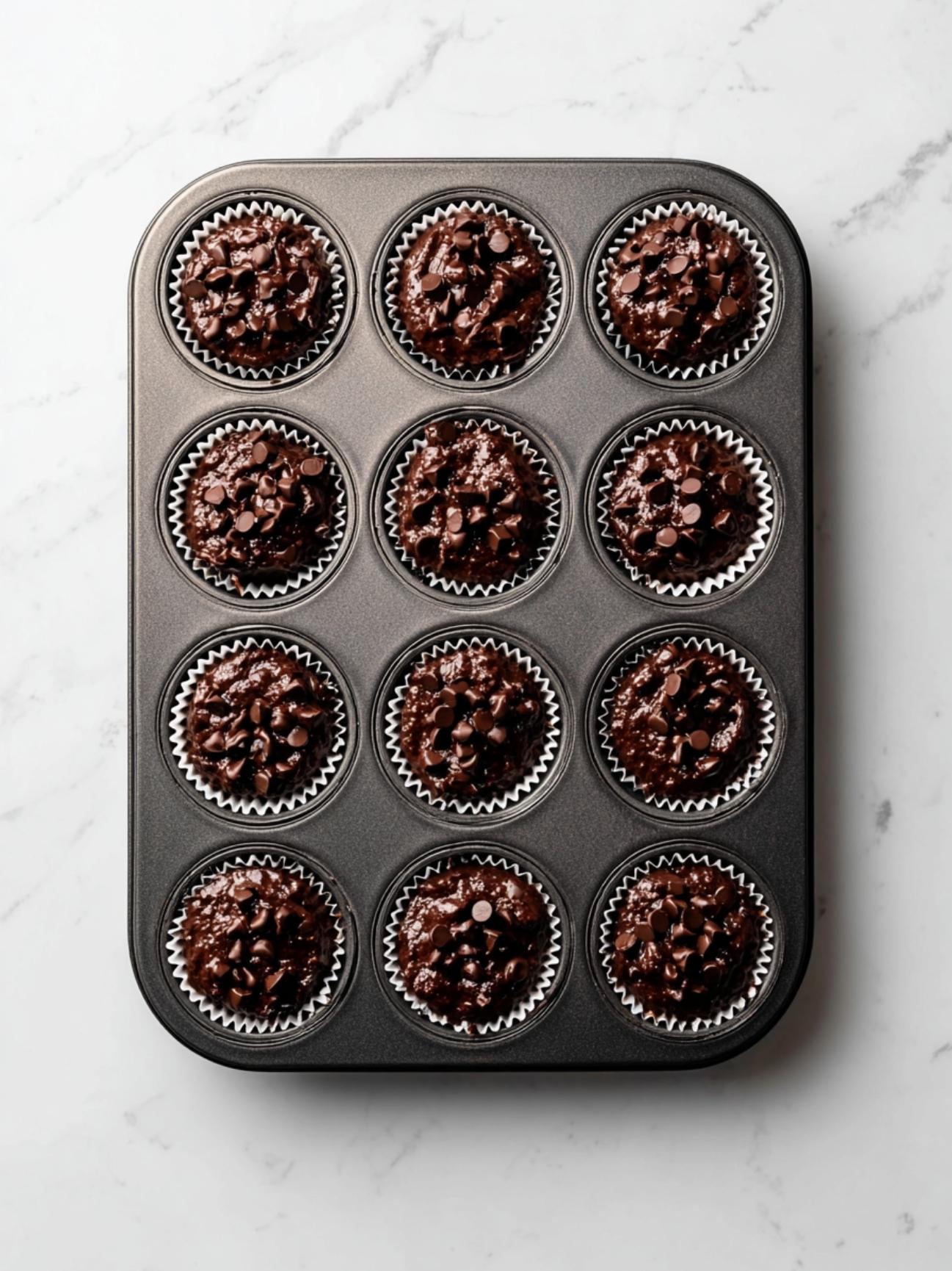 vegan banana chocolate protein muffins