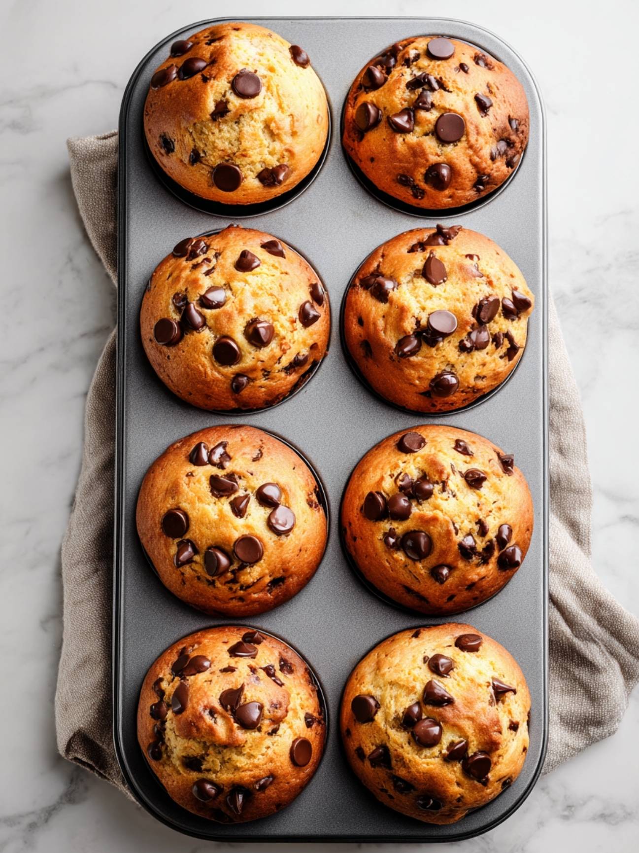 banana chocolate chip protein muffins