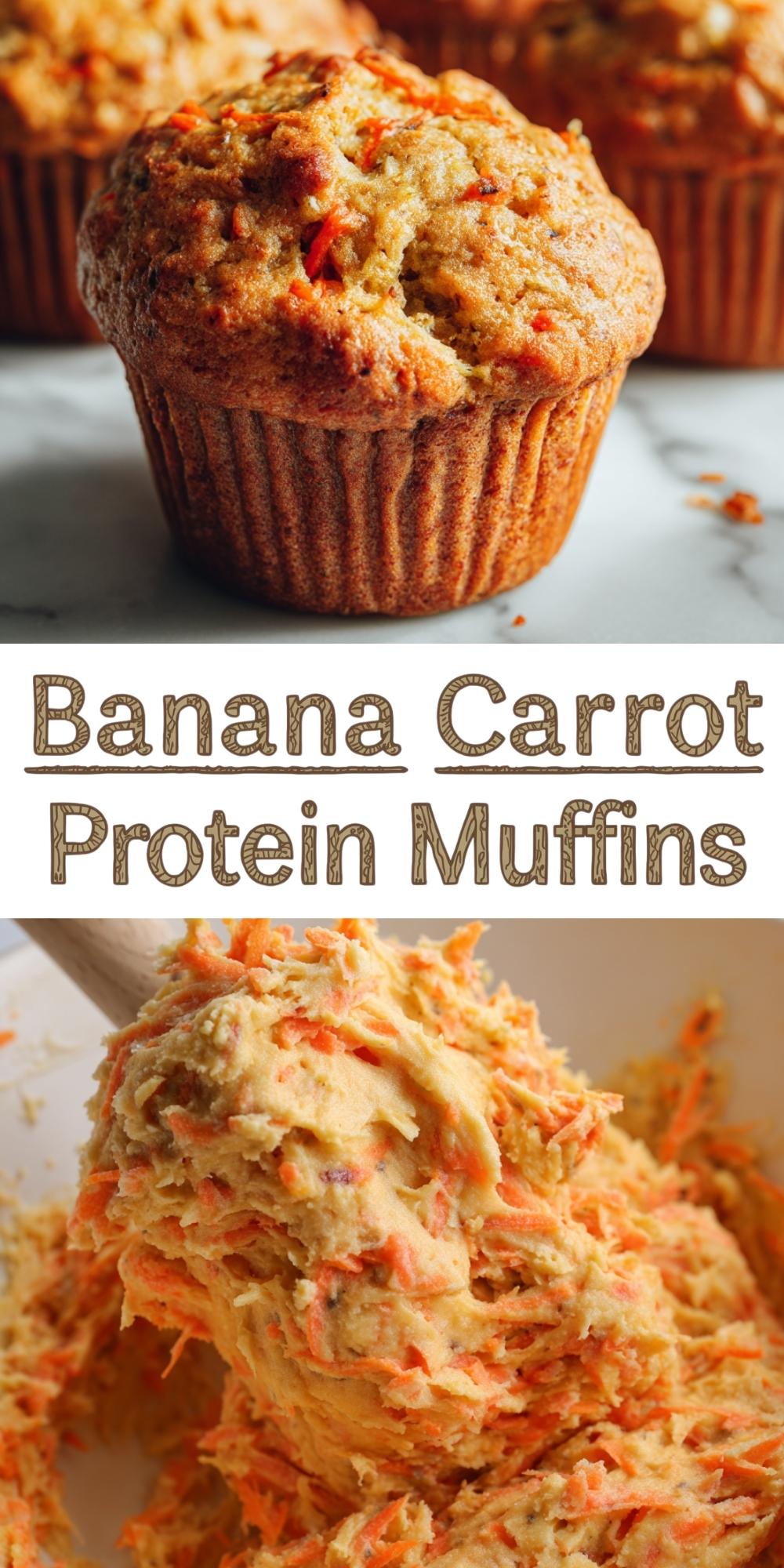 Banana Carrot Protein Muffins