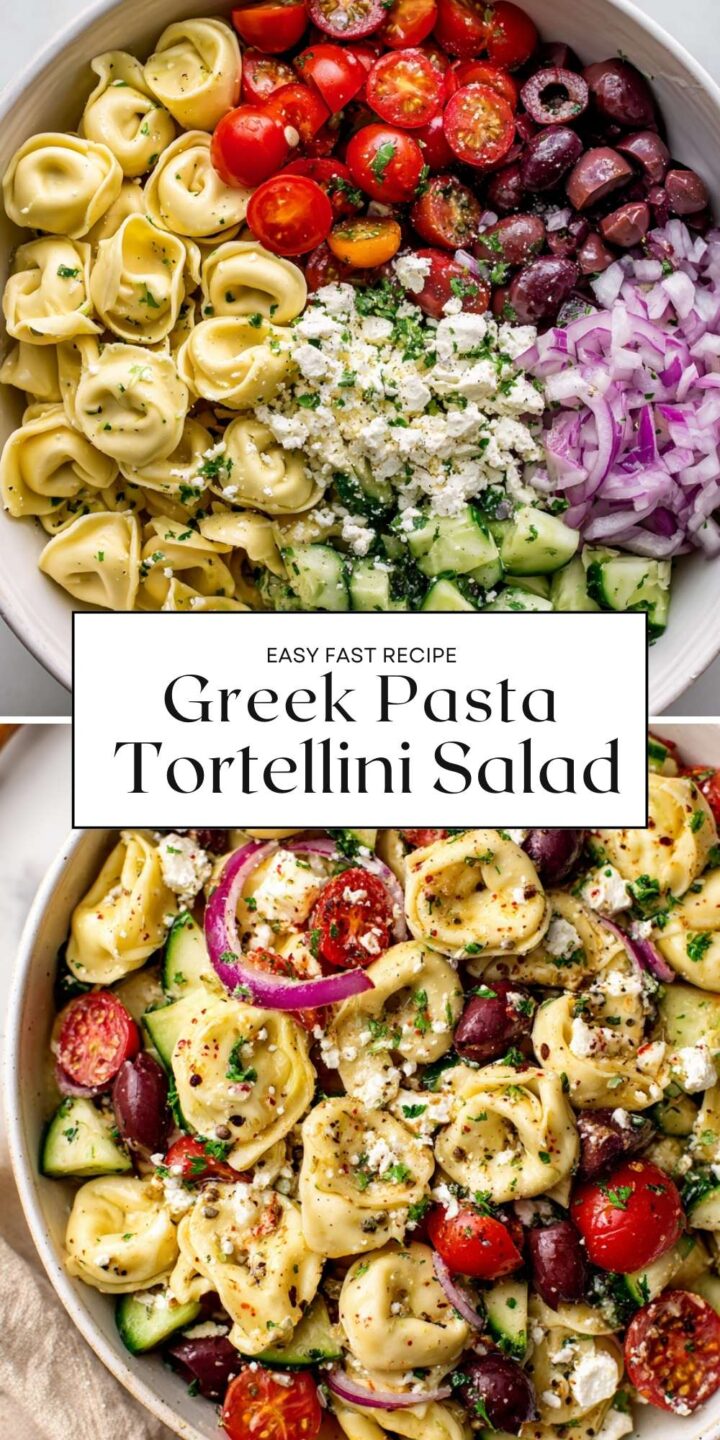 Greek Tortellini Pasta Salad Easy Fresh Summer Recipe