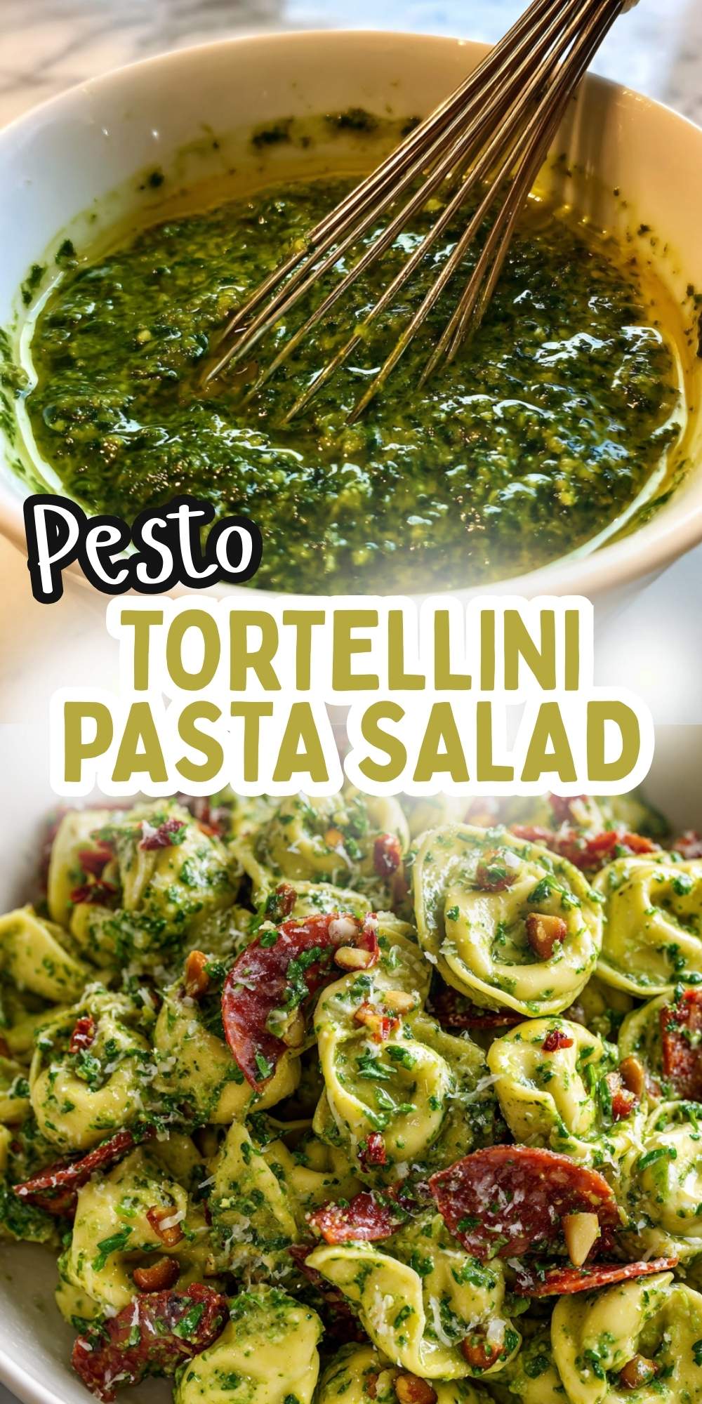 pesto tortellini pasta salad recipe