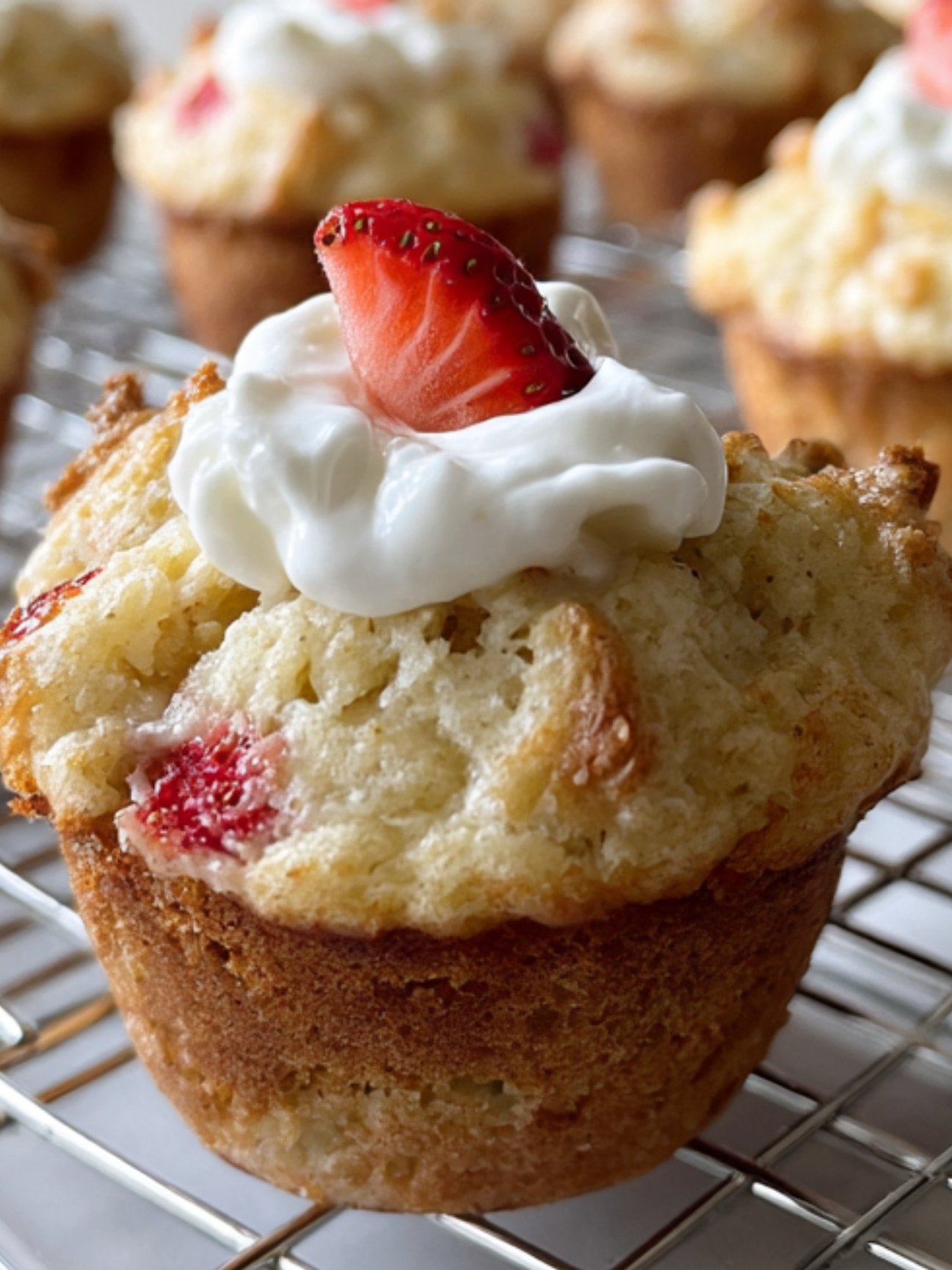 step 3 - gluten free strawberry shortcake muffins