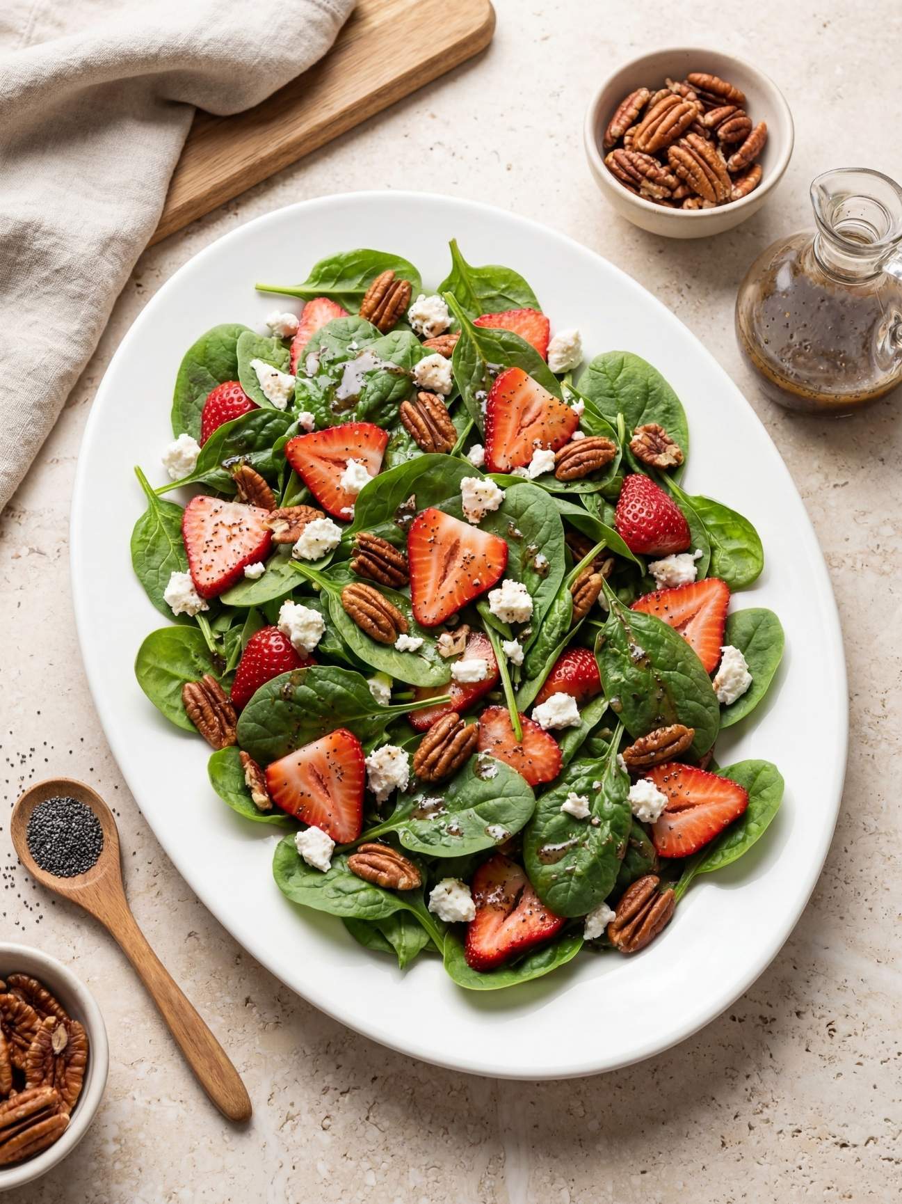 Spinach Strawberry Goat Cheese Salad Recipe