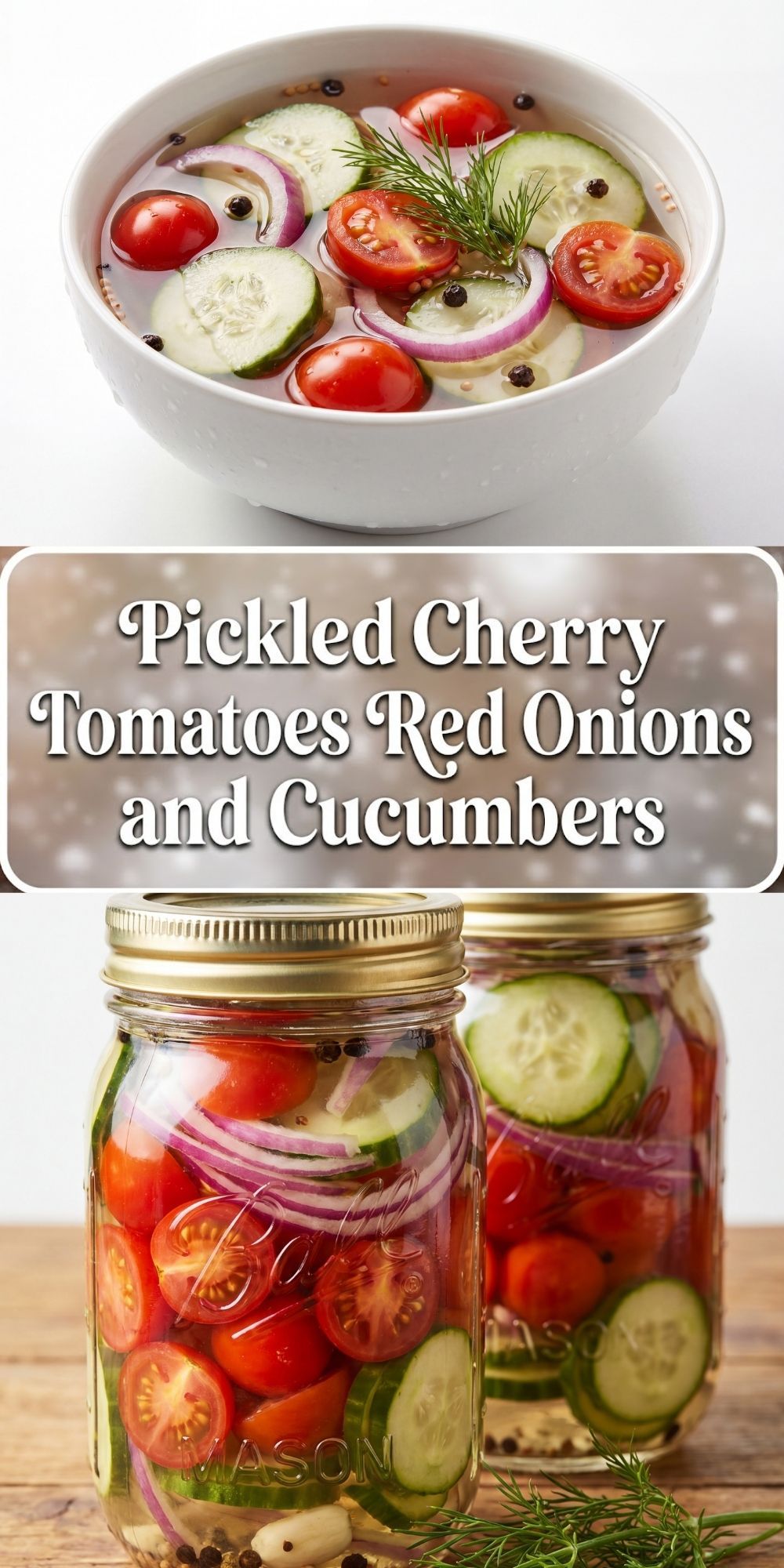 Pickled Cherry Tomatoes Red Onions and Cucumbers Recipe